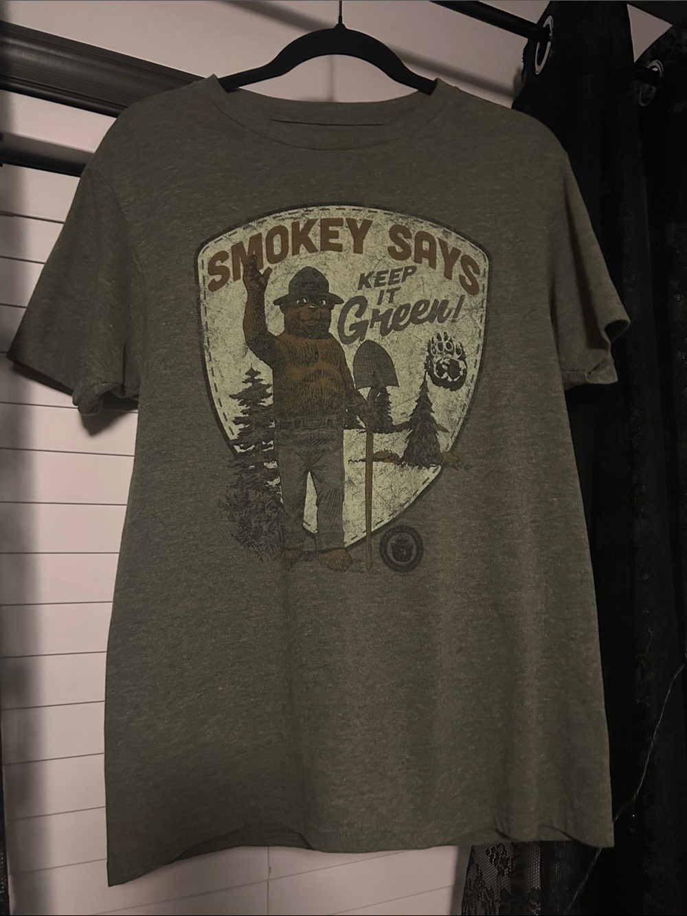 Says 'Keep It Green' Olive Graphic Short Sleeve Tee